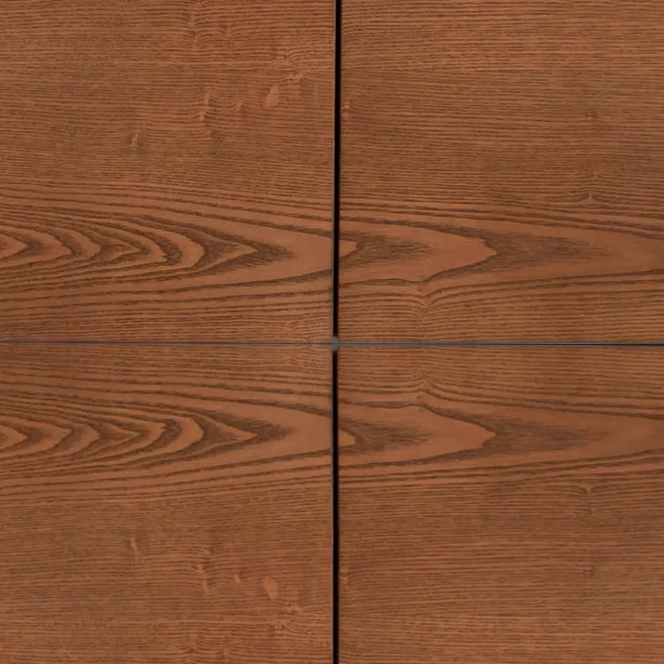 Kredens do salonu Konstrukcja Mdf i 4 drzwi z litego drewna Made in Italy - Rosalba Viadurini