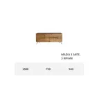 Kredens do salonu z płyty Mdf i litego drewna 2 lub 3 drzwi Made in Italy - Chamber Viadurini