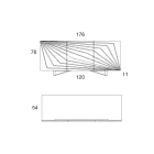 Kredens do salonu w lakierowanym Mdf 3 drzwi z sitodrukowymi wstawkami - Saronno Viadurini