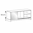 Kredens do salonu wędzonego szkła z brązowymi lustrzanymi drzwiami Made in Italy - Silly Viadurini