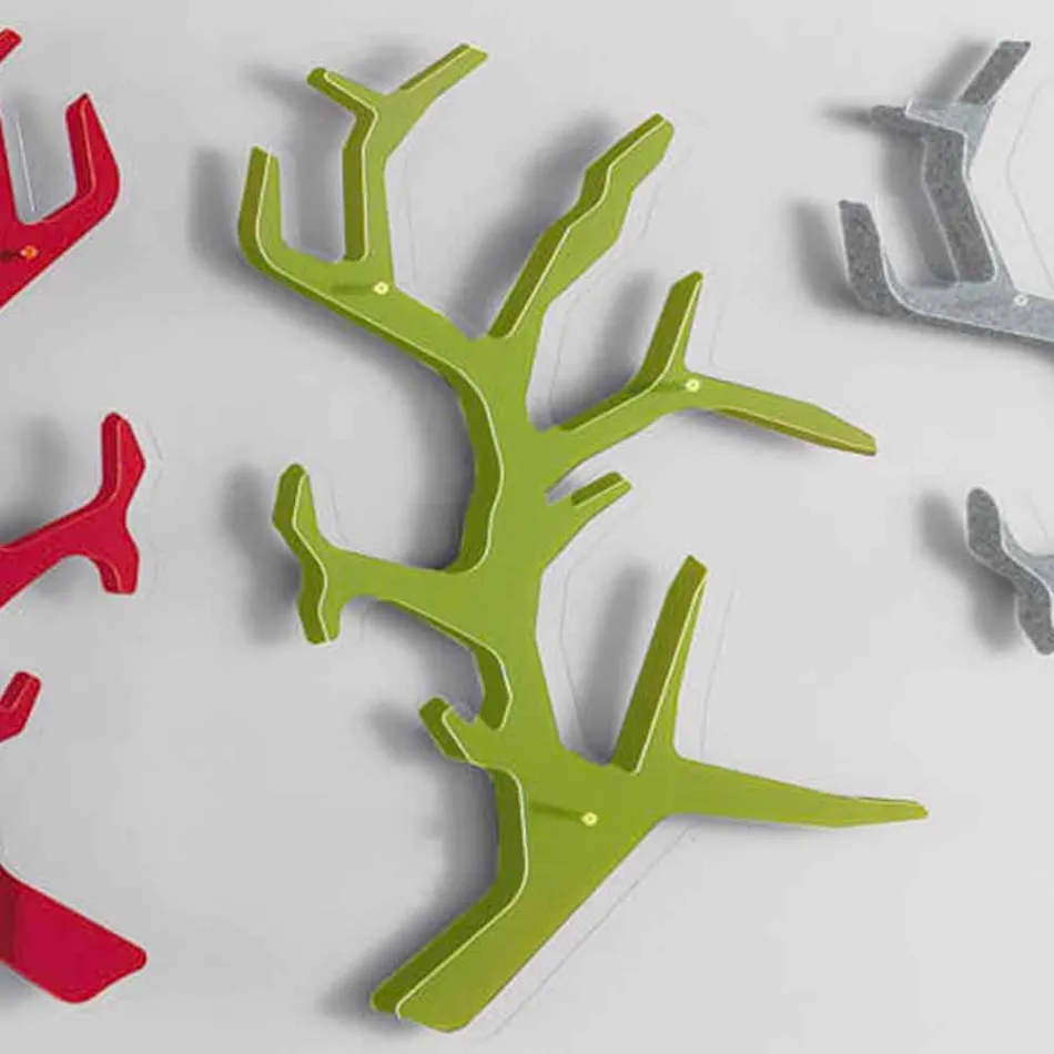 Półka ścienna z pleksi z haczykami na ubrania Made in Italy - Neon Viadurini