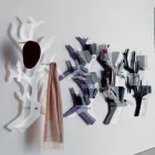 Półka ścienna z pleksi z haczykami na ubrania Made in Italy - Neon Viadurini