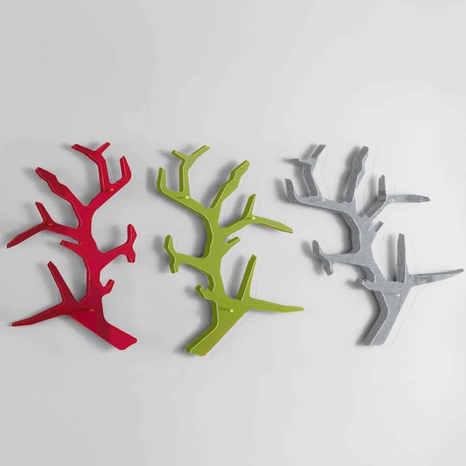 Półka ścienna z pleksi z haczykami na ubrania Made in Italy - Neon Viadurini