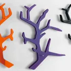 Półka ścienna z pleksi z haczykami na ubrania Made in Italy - Neon Viadurini