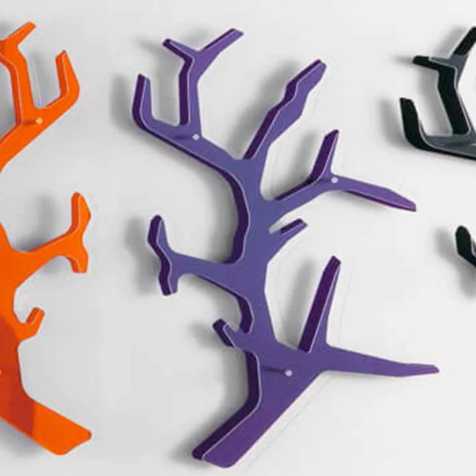 Półka ścienna z pleksi z haczykami na ubrania Made in Italy - Neon Viadurini