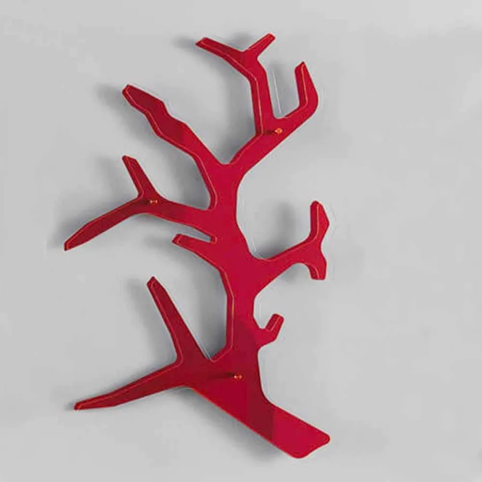 Półka ścienna z pleksi z haczykami na ubrania Made in Italy - Neon Viadurini