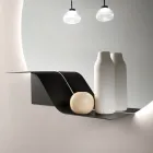 Półka ścienna Nimea Wavy Metal w trzech wykończeniach kolorystycznych Viadurini