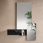 Półka ścienna Nimea Wavy Metal w trzech wykończeniach kolorystycznych Viadurini