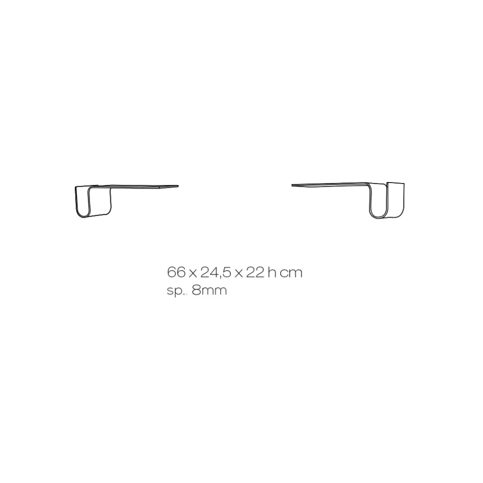 Półka designerska z przezroczystego kryształu akrylowego Made in Italy - Teride Viadurini