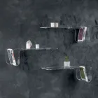 Półka designerska z przezroczystego kryształu akrylowego Made in Italy - Teride Viadurini