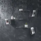 Półka designerska z przezroczystego kryształu akrylowego Made in Italy - Teride Viadurini