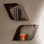 Półka ścienna metalowa Eteris z przestrzenią wewnętrzną, dostępna w trzech kolorach Viadurini