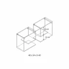 Przezroczyste szklane półki ścienne Uniwersalne eleganckie wzornictwo 2 sztuki - Roll Viadurini