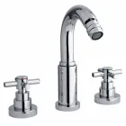 Klasyczny 3-otworowy mikser z chromowanego mosiądzu Made in Italy - Zumbo Viadurini