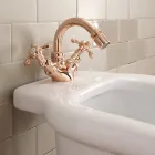 Jednootworowa bateria bidetowa w stylu vintage z mosiądzu Made in Italy - Klarisa Viadurini