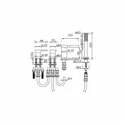 Made in Italy Designerska mosiężna 4-otworowa bateria wannowa - Panela Viadurini