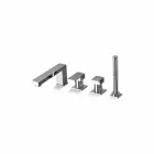 Made in Italy Designerska mosiężna 4-otworowa bateria wannowa - Panela Viadurini