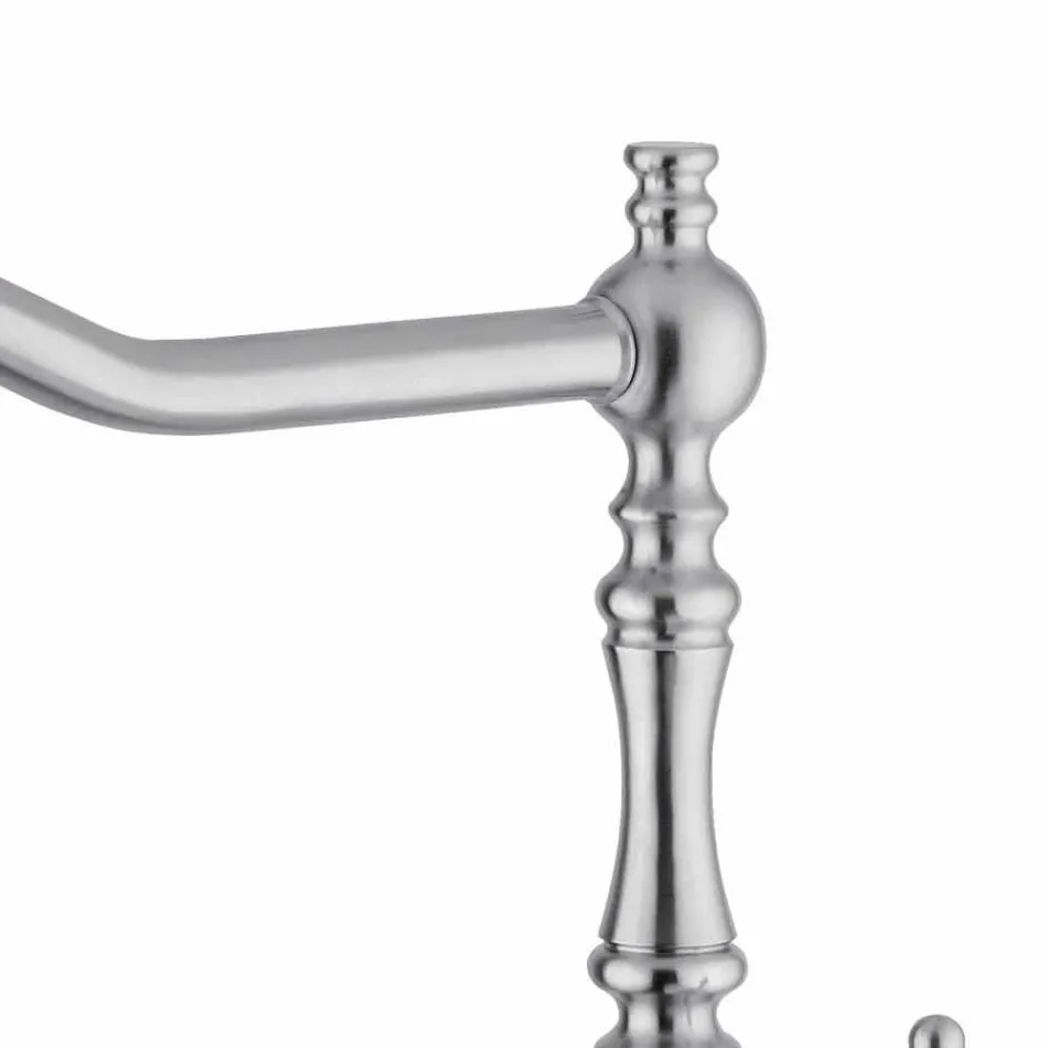 Klasyczna bateria kuchenna ze stali nierdzewnej Made in Italy - prezent Viadurini