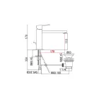 Bateria umywalkowa łazienkowa z wylewką Odległość od środka 170 mm Made in Italy - Medida Viadurini