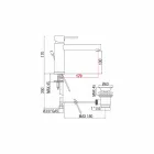 Mosiężna bateria umywalkowa z wylewką, odległość między środkami 170 mm Made in Italy - Ermia Viadurini