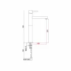 Przedłużona bateria umywalkowa z mosiądzu bez odpływu Made in Italy - Ermia Viadurini