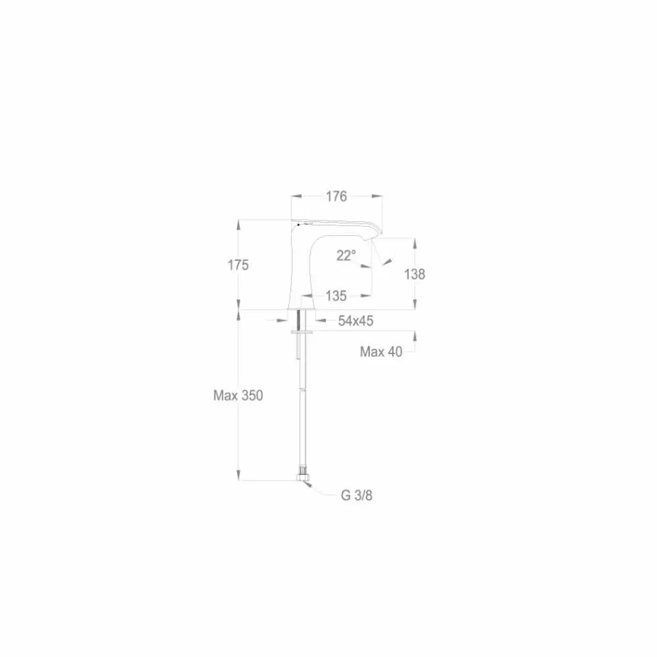 Nowoczesna bateria umywalkowa z mosiądzu Made in Italy - Bonina Viadurini