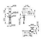 Jednouchwytowa bateria bidetowa klasyczny chromowany mosiądz - artemisia Viadurini