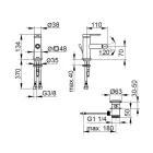 Jednouchwytowa bateria bidetowa o płaskiej konstrukcji z chromowanego mosiądzu - Agenore Viadurini