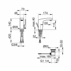 Nowoczesna bateria jednouchwytowa do umywalki łazienkowej Wykończenie chrom - Gonzo Viadurini