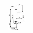 Nowoczesna bateria jednouchwytowa do umywalki łazienkowej z metalu - Zanio Viadurini