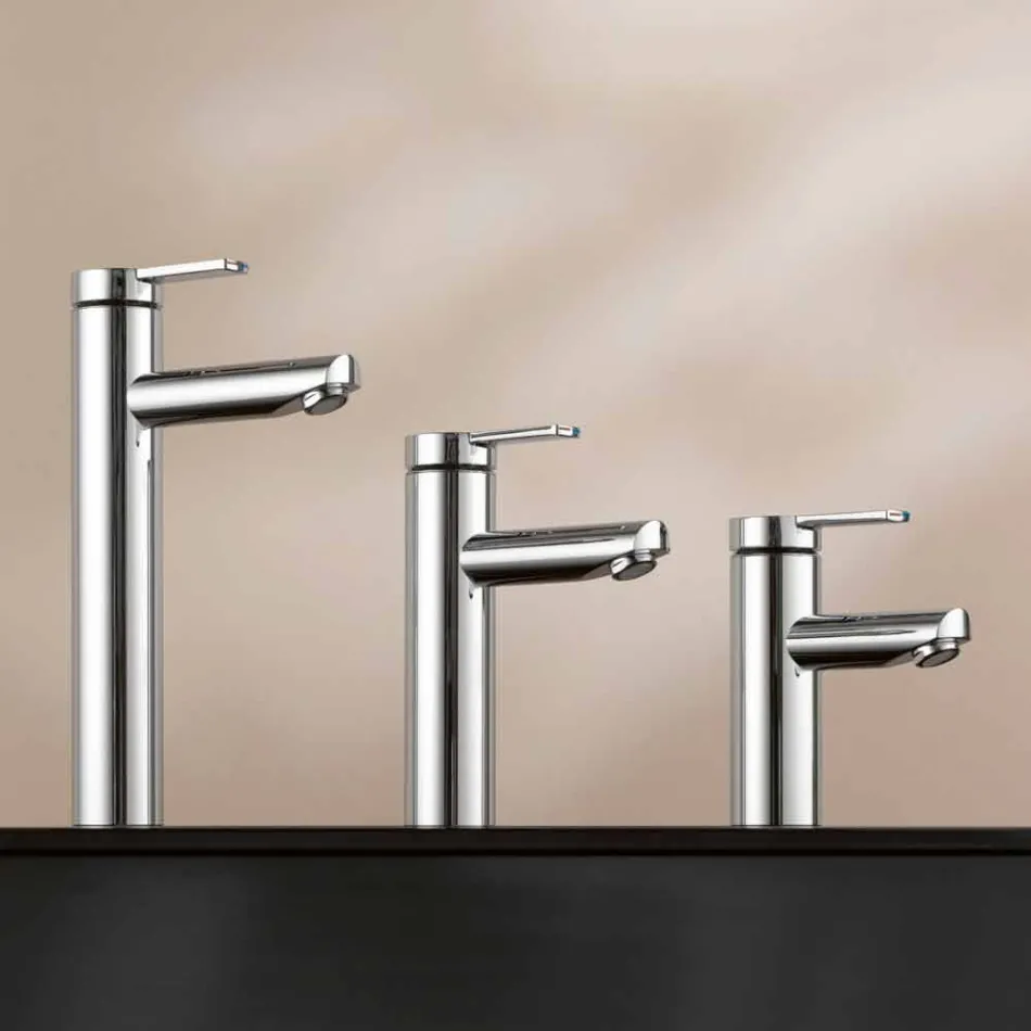 Nowoczesna bateria jednouchwytowa do umywalki łazienkowej z metalu - Zanio Viadurini