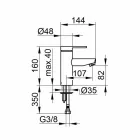 Nowoczesna bateria jednouchwytowa do umywalki łazienkowej z metalu - Zanio Viadurini