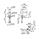 Jednouchwytowa bateria umywalkowa płaska z chromowanego mosiądzu - Agenore Viadurini