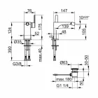 Nowoczesna jednouchwytowa bateria bidetowa z metalu z odpływem - Etto Viadurini