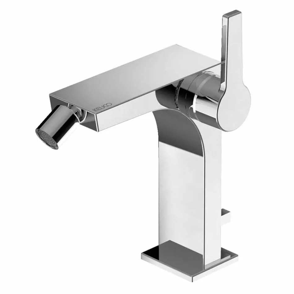 Nowoczesna jednouchwytowa bateria bidetowa z metalu z odpływem - Etto Viadurini