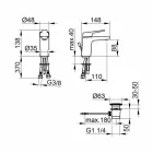 Nowoczesna jednouchwytowa bateria umywalkowa z chromowanego metalu - Clari Viadurini