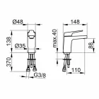 Nowoczesna jednouchwytowa bateria umywalkowa z chromowanego metalu - Clari Viadurini