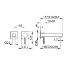 Jednouchwytowa bateria umywalkowa ścienna z mosiądzu - Erik Viadurini