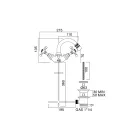 Vintage jednootworowa bateria bidetowa z mosiądzu Made in Italy - Elisea Viadurini