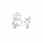 Made in Italy Bateria bidetowa z dźwignią boczną - Panela Viadurini