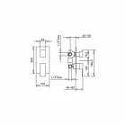 Made in Italy Designerska 3-drożna bateria prysznicowa - Bibo Viadurini