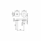 Made in Italy Designerska bateria umywalkowa ścienna - Panela Viadurini