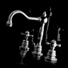 Nowoczesna mosiężna bateria umywalkowa z trzema otworami Made in Italy - Binsu Viadurini