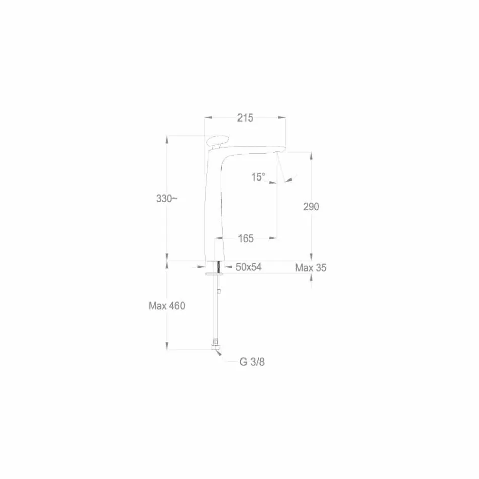 Made in Italy Designerska mosiężna bateria umywalkowa - Besugo Viadurini