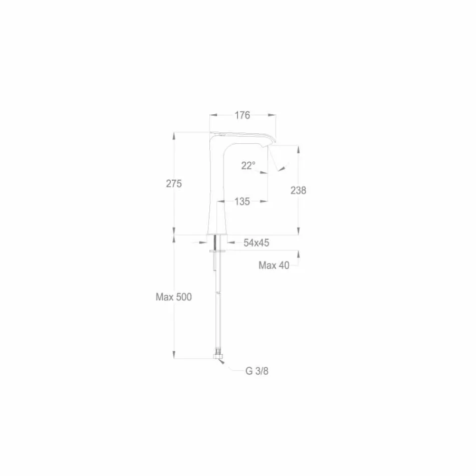 Made in Italy Design Bateria umywalkowa z chromowanego mosiądzu - Bonina Viadurini