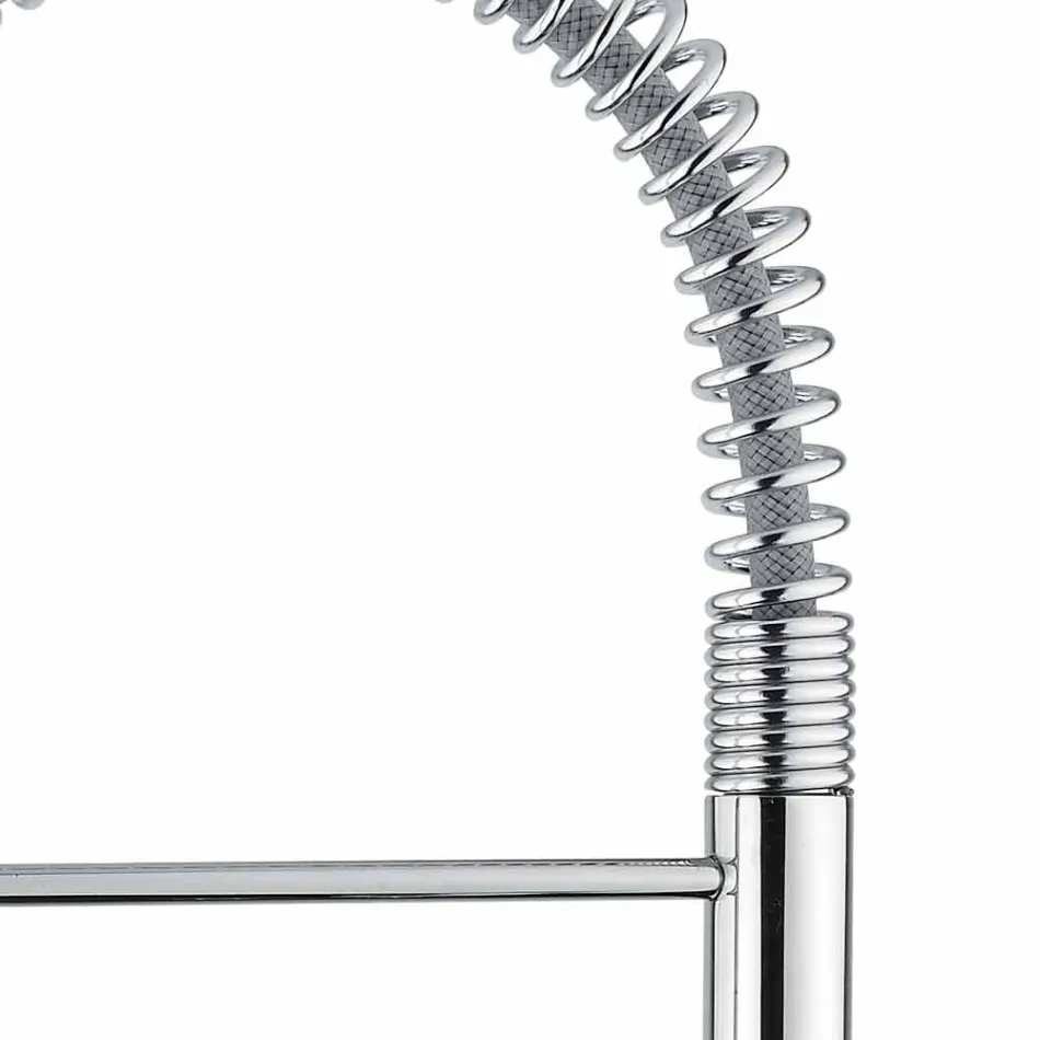 Regulowana bateria umywalkowa z mosiężną sprężyną Made in Italy - Cardio Viadurini