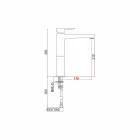 Mosiężna bateria umywalkowa przedłużona bez spustu Made in Italy - Sindra Viadurini