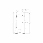 Nowoczesna bateria wannowa podłogowa Made in Italy - Pirio Viadurini