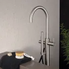 Zewnętrzna stojąca bateria wannowa ze stali nierdzewnej AISI 316L - Claws Viadurini