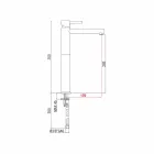 Rozszerzona mosiężna bateria umywalkowa bez spustu Made in Italy - Ermia Viadurini